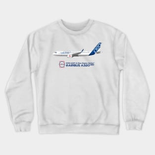 Illustration of Airbus A320 NEO F-WNEW Crewneck Sweatshirt